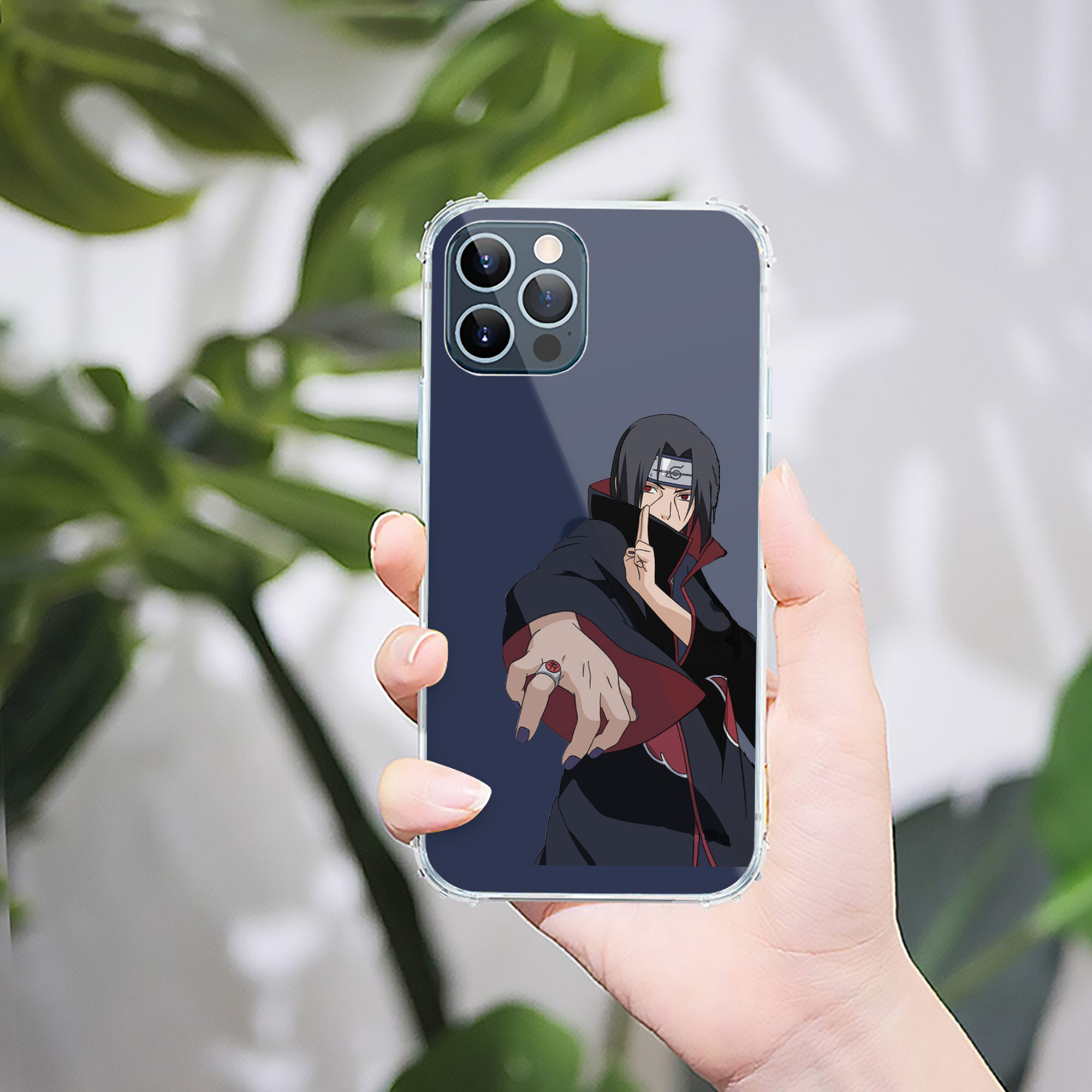 （画像用） NARUTO -ナルト- うちは イタチ Uchiha Itachi 【iPhone 12シリーズ対応】透明スマホケース（クリアソフトケース）